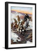 Winter Work for the Cowboys, 1906 (1908-190)-null-Framed Premium Giclee Print