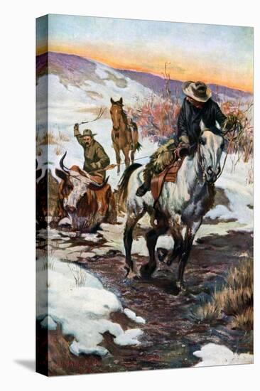 Winter Work for the Cowboys, 1906 (1908-190)-null-Stretched Canvas