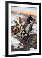 Winter Work for the Cowboys, 1906 (1908-190)-null-Framed Giclee Print