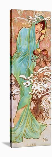 Winter-Alphonse Mucha-Stretched Canvas