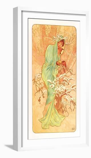 Winter-Alphonse Mucha-Framed Premium Giclee Print