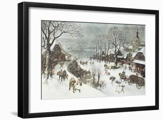 Winter-Lucas Van Valkenborch-Framed Premium Giclee Print