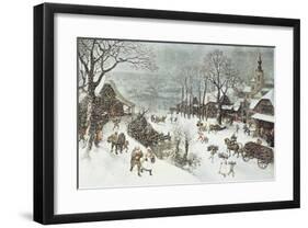 Winter-Lucas Van Valkenborch-Framed Premium Giclee Print