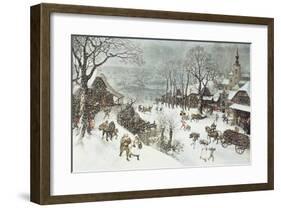 Winter-Lucas Van Valkenborch-Framed Premium Giclee Print