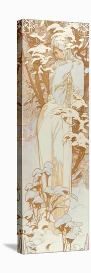 Winter-Alphonse Mucha-Stretched Canvas