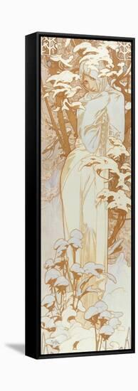 Winter-Alphonse Mucha-Framed Stretched Canvas