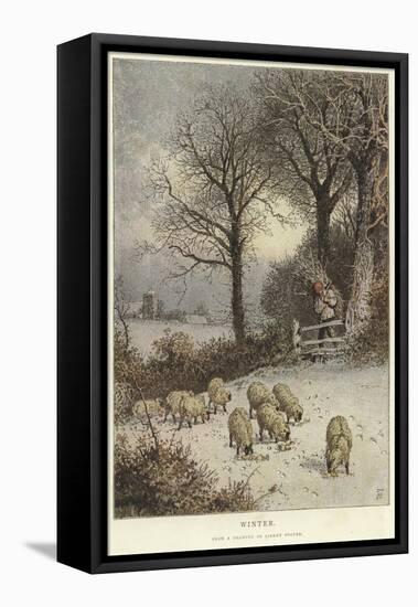 Winter-Myles Birket Foster-Framed Stretched Canvas
