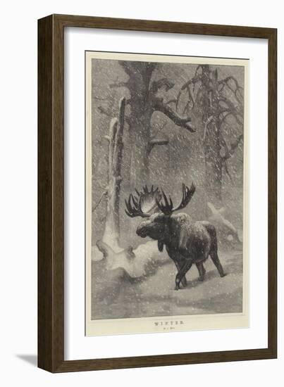 Winter-Joseph Wolf-Framed Giclee Print