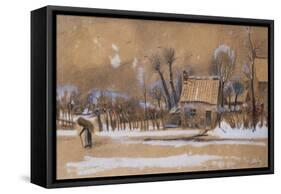 Winter-Vincent van Gogh-Framed Stretched Canvas