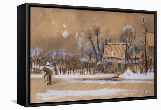 Winter-Vincent van Gogh-Framed Stretched Canvas