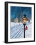 Winterberry Lamppost-James Redding-Framed Art Print