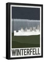 Winterfell Retro Travel Poster-null-Framed Poster