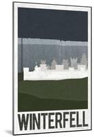 Winterfell Retro Travel Poster-null-Mounted Poster