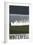 Winterfell Retro Travel Poster-null-Framed Art Print