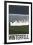 Winterfell Retro Travel Poster-null-Framed Art Print