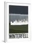 Winterfell Retro Travel-null-Framed Art Print