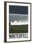 Winterfell Retro Travel-null-Framed Art Print