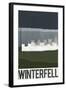 Winterfell Retro Travel-null-Framed Art Print