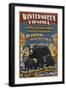 Wintergreen, Virginia - Black Bear Vintage Sign-Lantern Press-Framed Art Print