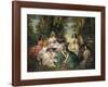 Winterhalter in Compiègne, the French Empress Eugénie and her ladies in charge-Thierry Poncelet-Framed Premium Giclee Print