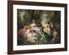 Winterhalter in Compiègne, the French Empress Eugénie and her ladies in charge-Thierry Poncelet-Framed Premium Giclee Print