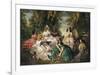 Winterhalter in Compiègne, the French Empress Eugénie and her ladies in charge-Thierry Poncelet-Framed Premium Giclee Print