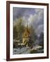 Winterlandschaft an Einer Kirche-Barend Cornelis Koekkoek-Framed Giclee Print