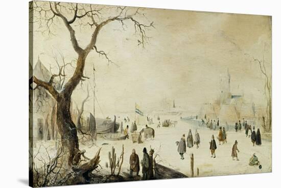 Winterlandschaft-Hendrick Avercamp-Stretched Canvas