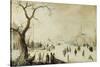 Winterlandschaft-Hendrick Avercamp-Stretched Canvas