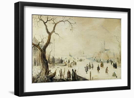 Winterlandschaft-Hendrick Avercamp-Framed Giclee Print