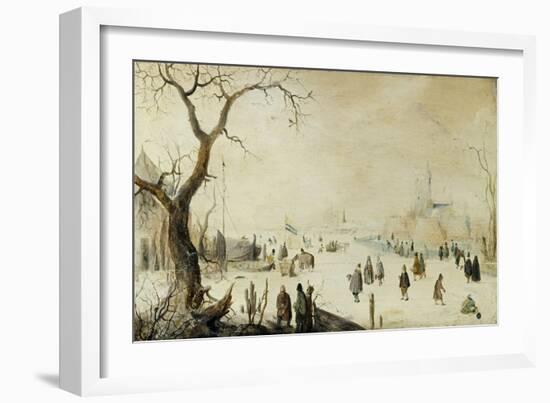 Winterlandschaft-Hendrick Avercamp-Framed Giclee Print