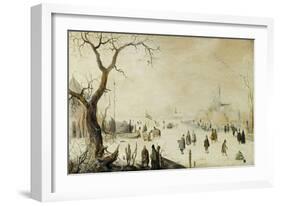 Winterlandschaft-Hendrick Avercamp-Framed Giclee Print