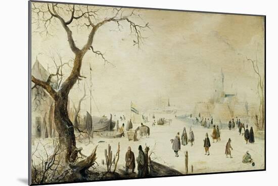 Winterlandschaft-Hendrick Avercamp-Mounted Giclee Print