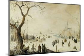 Winterlandschaft-Hendrick Avercamp-Mounted Giclee Print