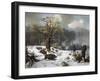 Winterliche Wildschweinjagd-István Nagy-Framed Giclee Print