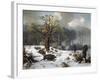 Winterliche Wildschweinjagd-István Nagy-Framed Giclee Print