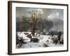 Winterliche Wildschweinjagd-István Nagy-Framed Giclee Print