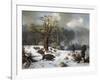 Winterliche Wildschweinjagd-István Nagy-Framed Giclee Print