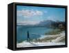 Winterly Lake Tahoe-Albert Bierstadt-Framed Stretched Canvas