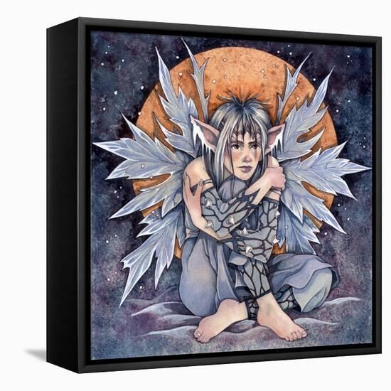 Winters Chill Fairy-Linda Ravenscroft-Framed Stretched Canvas