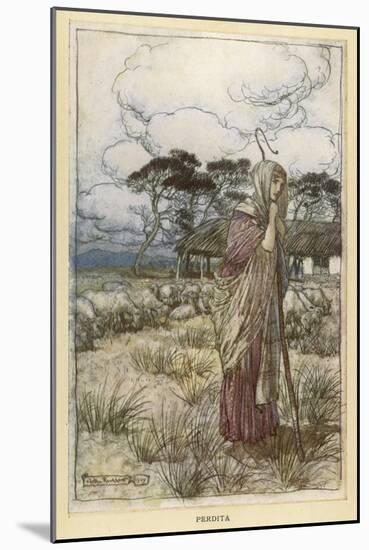 Winters Tale - Perdita-Arthur Rackham-Mounted Art Print