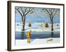 Winters Walk, 2005-Radi Nedelchev-Framed Giclee Print