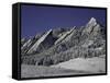 Winterscene of the Flatirons in Boulder, Colorado-Dörte Pietron-Framed Stretched Canvas