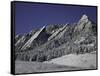Winterscene of the Flatirons in Boulder, Colorado-Dörte Pietron-Framed Stretched Canvas