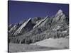 Winterscene of the Flatirons in Boulder, Colorado-Dörte Pietron-Stretched Canvas