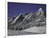 Winterscene of the Flatirons in Boulder, Colorado-Dörte Pietron-Framed Premium Photographic Print