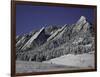 Winterscene of the Flatirons in Boulder, Colorado-Dörte Pietron-Framed Premium Photographic Print