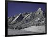 Winterscene of the Flatirons in Boulder, Colorado-Dörte Pietron-Framed Premium Photographic Print