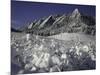 Winterscene of the Flatirons in Boulder, Colorado-Dörte Pietron-Mounted Premium Photographic Print
