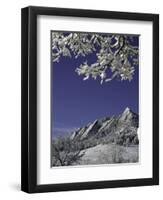 Winterscene of the Flatirons in Boulder, Colorado-D?rte Pietron-Framed Premium Photographic Print